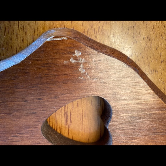 Pair of wood heart wall scones candlestick holders - Picture 6 of 8